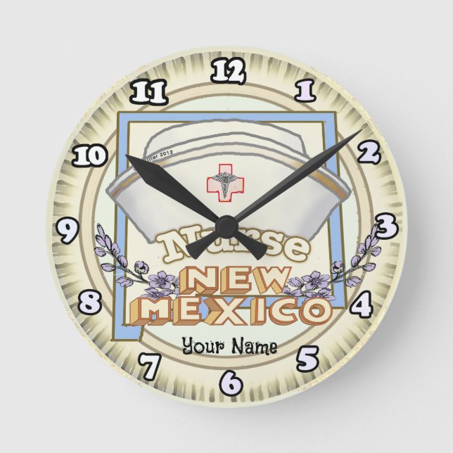 New Mexico Nurse Round Clock (Front)