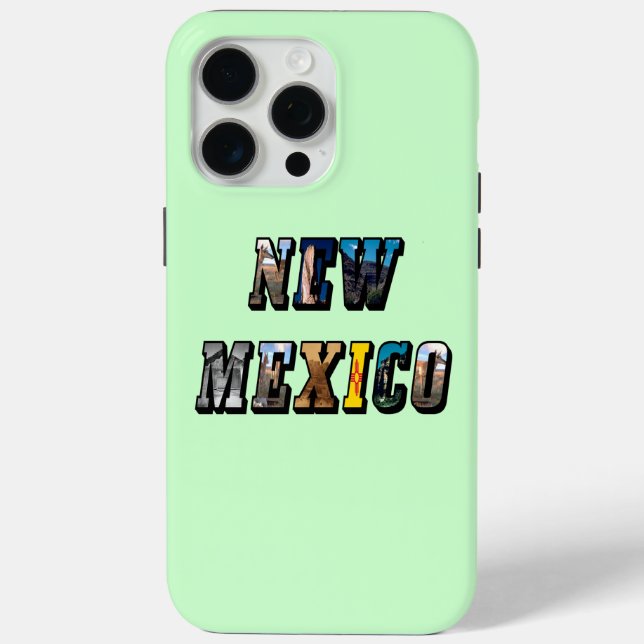 New Mexico Picture Text Case-Mate iPhone Case (Back)