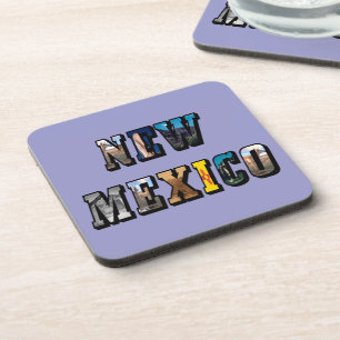 New Mexico Picture Text Coaster