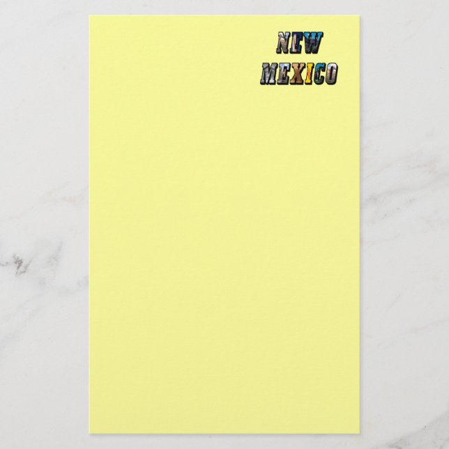 New Mexico Picture Text Stationery (Front)