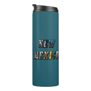 New Mexico Picture Text Thermal Tumbler