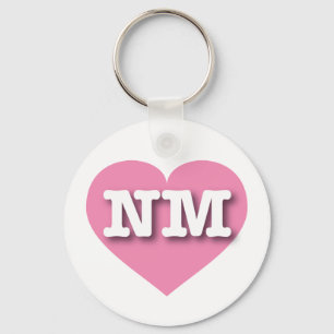 New Mexico Pink Heart - Big Love Key Ring