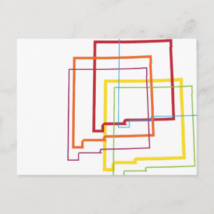new mexico pride blur postcard