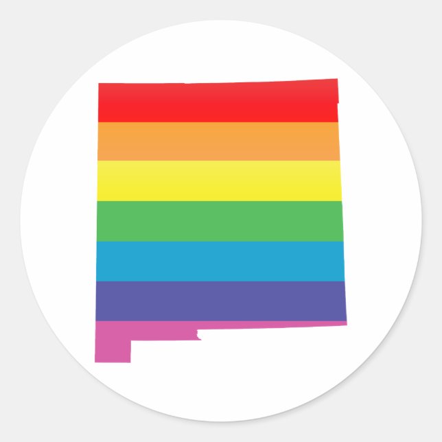 new mexico pride. classic round sticker (Front)