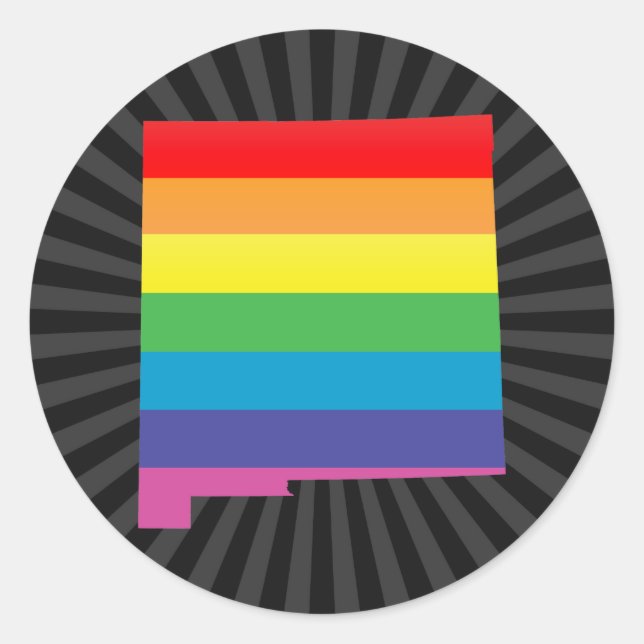 new mexico pride. classic round sticker (Front)