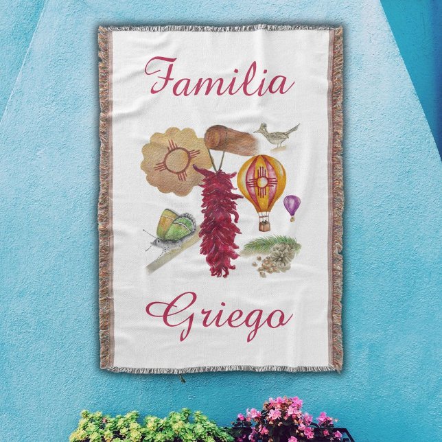 New Mexico Red Chile Pinõn Zia Hot Air Balloon   Throw Blanket (Creator Uploaded)