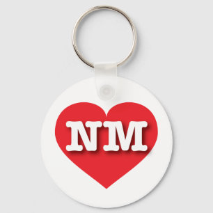 New Mexico Red Heart - Big Love Key Ring