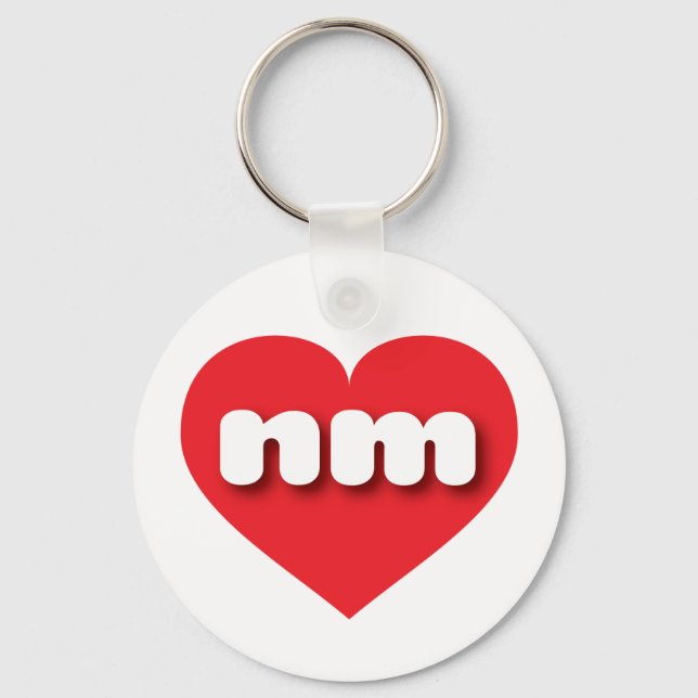 New Mexico red heart - I love nm Key Ring (Front)
