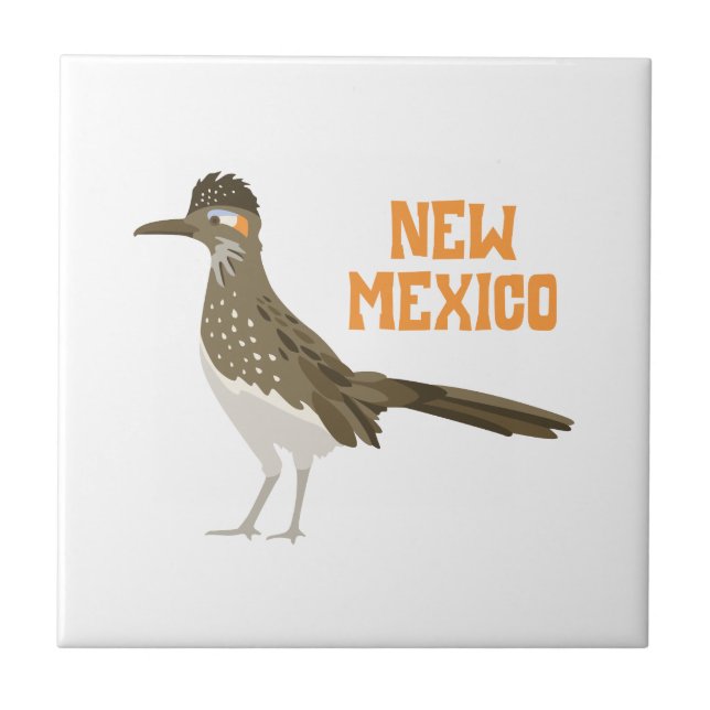 New Mexico Roadrunner Ceramic Tile (Front)