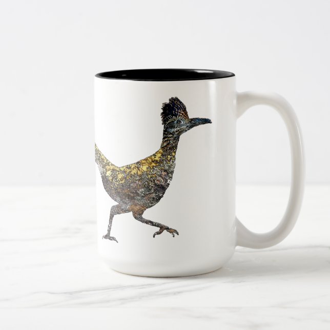 New Mexico Roadrunner Two-Tone Coffee Mug (Right)