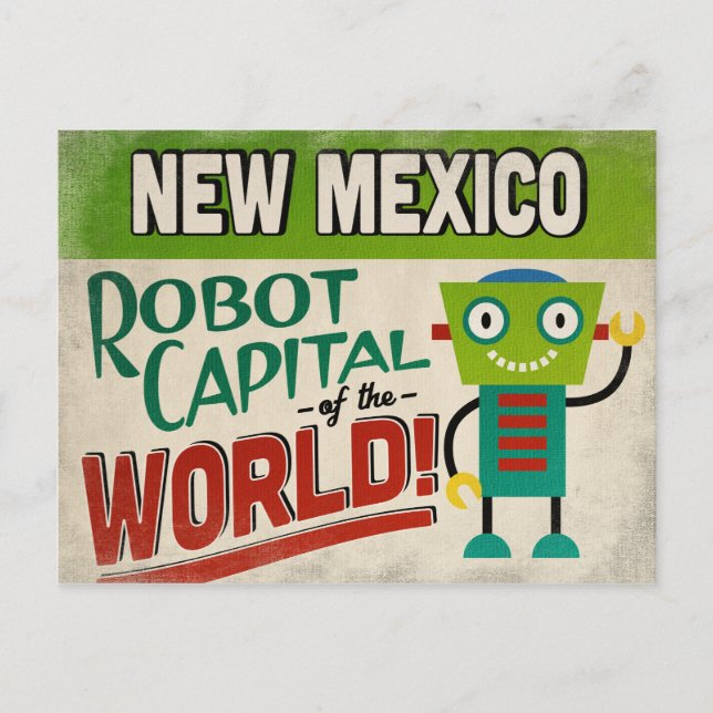 New Mexico Robot - Funny Vintage Postcard (Front)