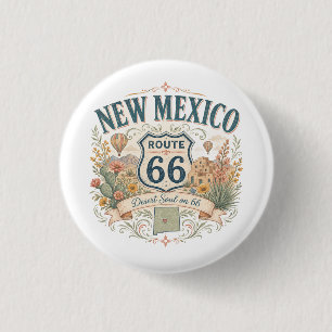 New Mexico Route 66 Desert Soul Pinback 3 Cm Round Badge