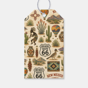New Mexico Route 66 Fiesta Trails Gift Tags