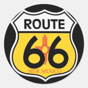 New Mexico Route 66 Shield Classic Round Sticker