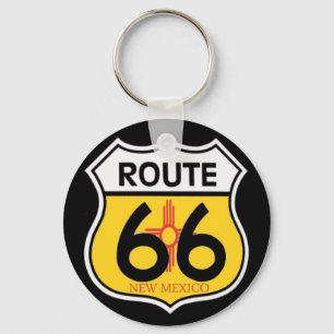 New Mexico Route 66 Shield Key Ring