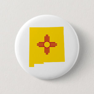 New Mexico Shape 6 Cm Round Badge