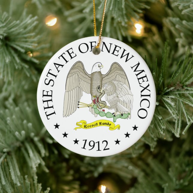 New Mexico sign Ceramic Ornament (Tree)