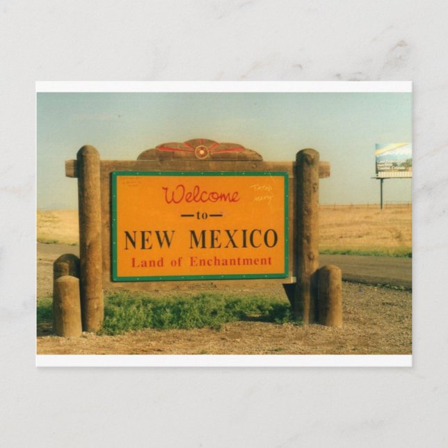 New Mexico Sign Postcard (Front)