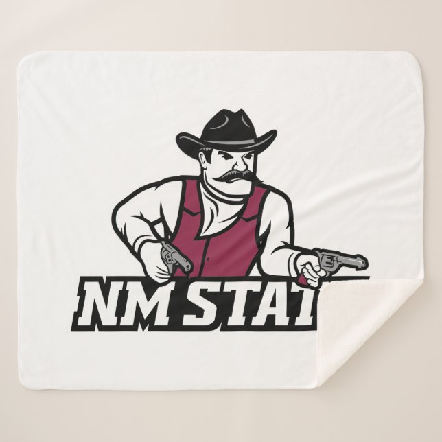 New Mexico State Aggies Sherpa Blanket (Front (Horizontal))