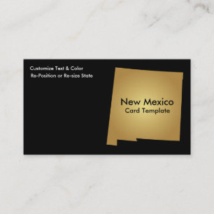 New Mexico State Business Card Metallic Gold