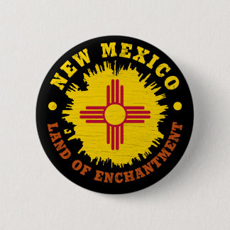 NEW MEXICO STATE FLAG 6 CM ROUND BADGE