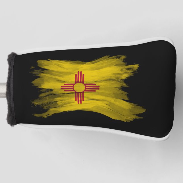 New Mexico state flag brush stroke, New Mexico Golf Head Cover (Front)