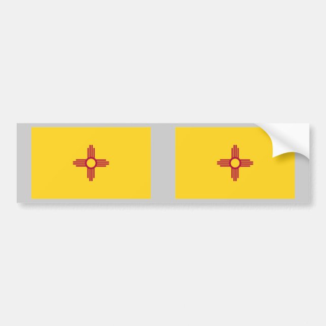 New Mexico State Flag Bumper Sticker (Front)