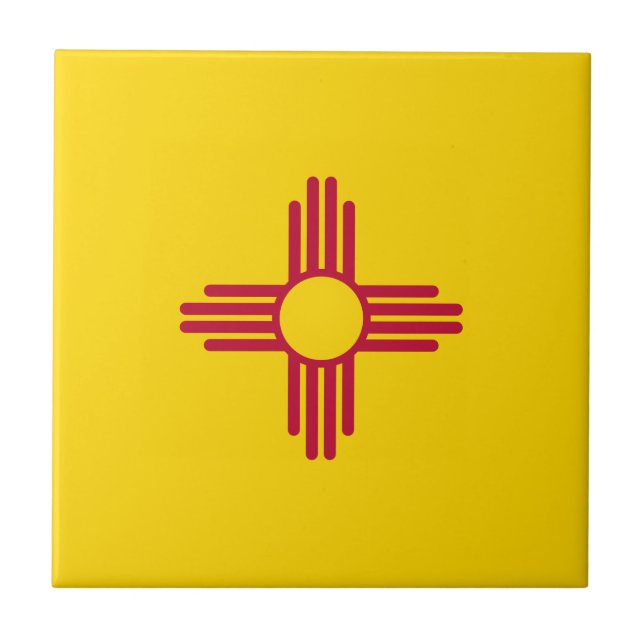 New Mexico State Flag Ceramic Tile (Front)