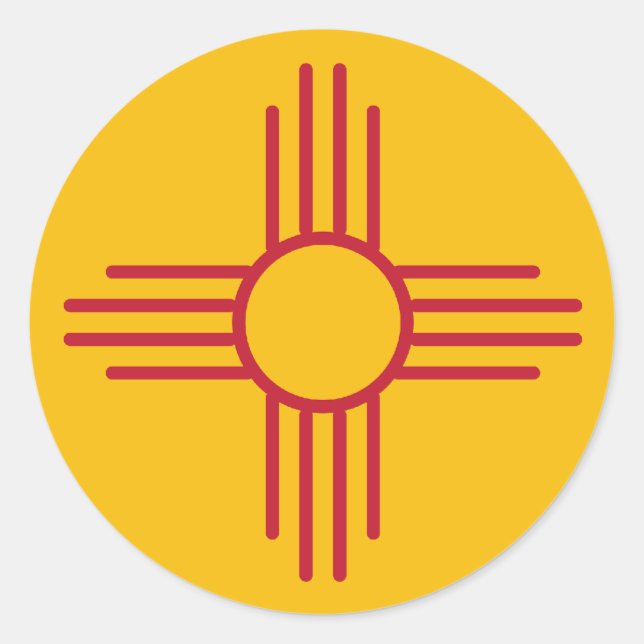 New Mexico State Flag Classic Round Sticker (Front)