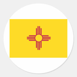 New Mexico State Flag Classic Round Sticker