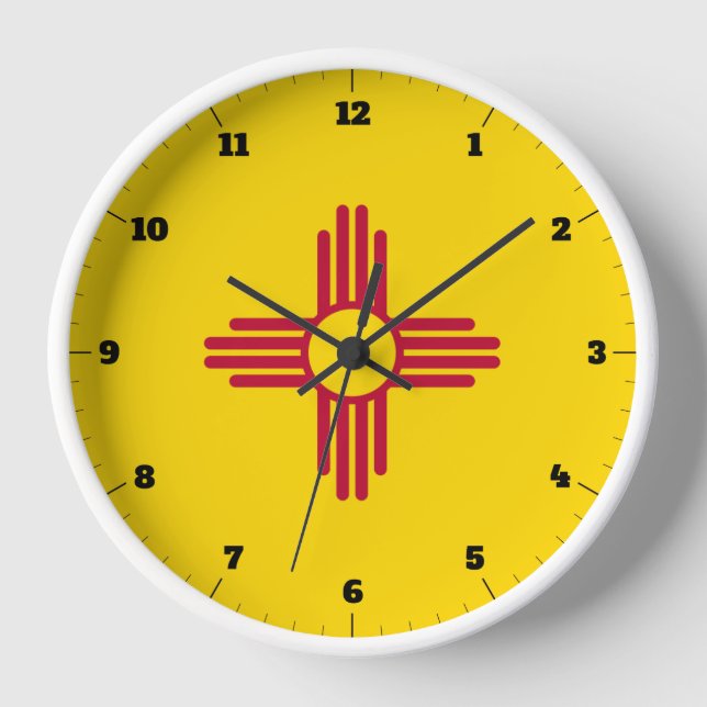 NEW MEXICO STATE FLAG CLOCK (Front)