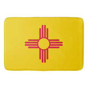 New Mexico State Flag Design Bath Mat