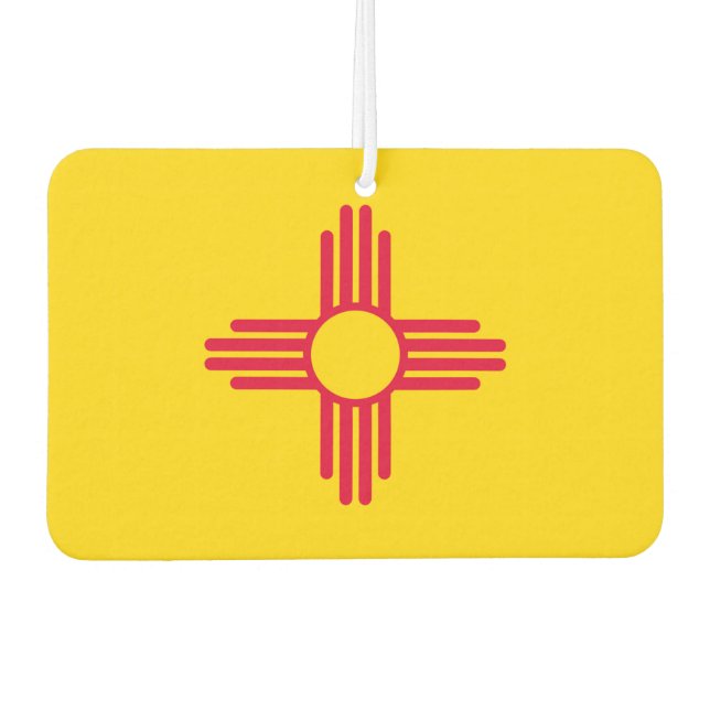 New Mexico State Flag Design Car Air Freshener (Front)