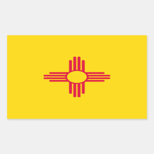 New Mexico State Flag Design Decor Rectangular Sticker
