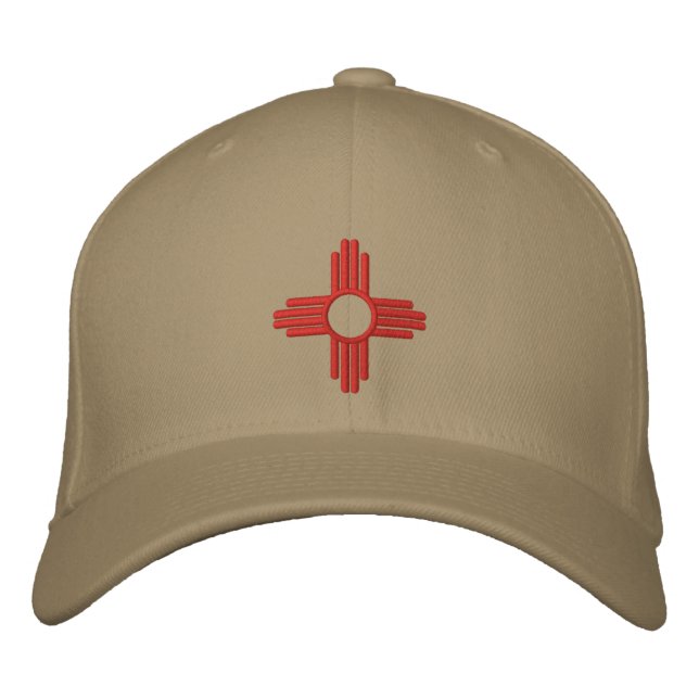 New Mexico State Flag Design Embroidered Hat (Front)