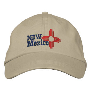 New Mexico State Flag Design Embroidered Hat