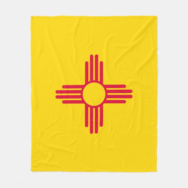 New Mexico State Flag Design Fleece Blanket (Front)