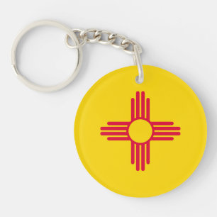 New Mexico State Flag Design Key Ring