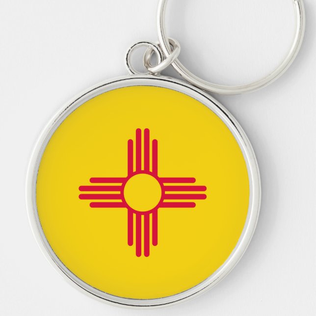 New Mexico State Flag Design Key Ring (Front)