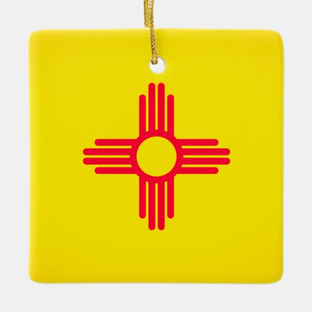 New Mexico State Flag Ornament (Front)
