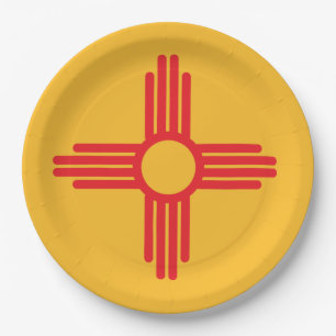New Mexico State Flag Paper Plate