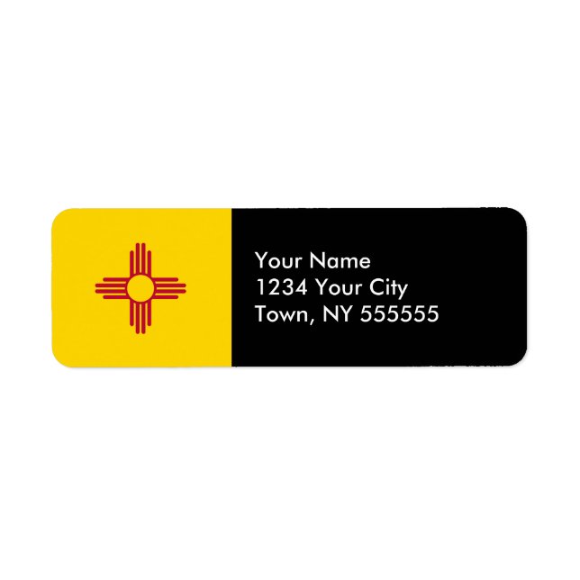 New Mexico State Flag Return Address Label (Front)