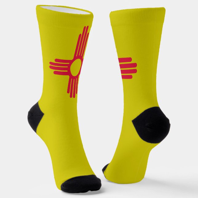 New Mexico State flag Socks (Angled)