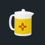 New Mexico State Flag Teapot<br><div class="desc">Elegant Teapot with Flag of New Mexico State. United States of America. This product its customisable.</div>