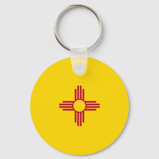 New Mexico State Flag USA Key Ring (Front)
