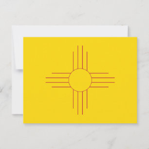 New Mexico State Flag Zia Sun Symbol Postcard