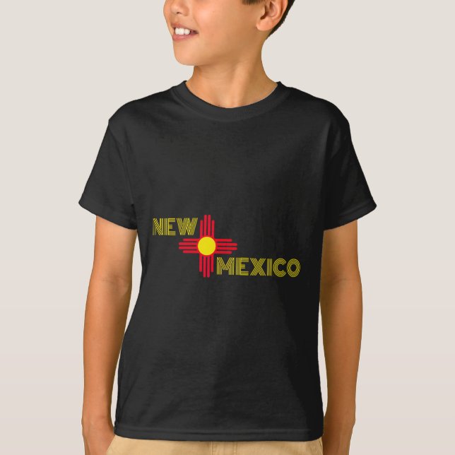 New Mexico State Flag Zia Sun Symbol  T-Shirt (Front)