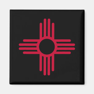 New Mexico State Flag Zia Symbol Flag  Magnet