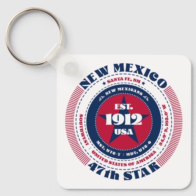 New Mexico State Keychain (Front)