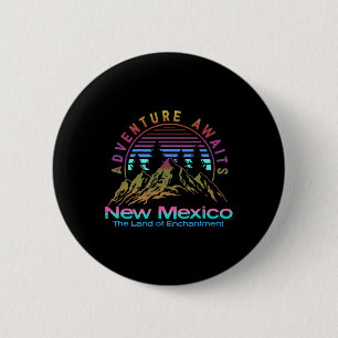 New Mexico State Retro Vintage Outdoors &amp; Nm M 6 Cm Round Badge